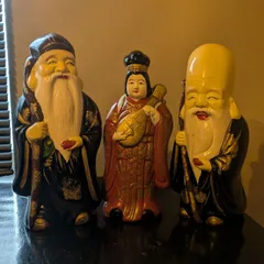 送料無料　時代大珍品 大振り堆朱「福禄寿」の福　高46ｃｍ 中国古玩 楽天市場】福禄寿 置物の通販