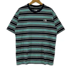 THE NORTH FACE ザ・ノースフェイス NT32253 マルチボーダー半袖Ｔシャツ sizeM/ネイビー×ライトブルー