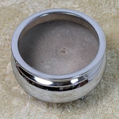 ♡Ec右1017 仏壇 仏具 机上香炉 卓上香炉 クロームメッキ シルバー 