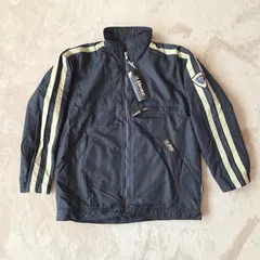 【CAL Bear／ベージュライン ジップジャケット MAサイズ】メンズ ネイビー ナイロンブルゾン 人気 スポーツMIX ライセンス品 未使用タグ付き