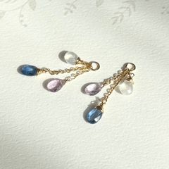 No.2657 アイオライト、スカイブルートパーズ チャーム - メルカリ