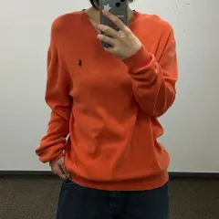 POLO ポロ ネイビー ポニー オレンジ ニット