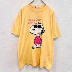 【3点以上まとめ買いで20%OFF】古着 used　90s～　PEANUTS　スヌーピー　半袖プリントTシャツ　ヴィンテージ　黄　イエロー
