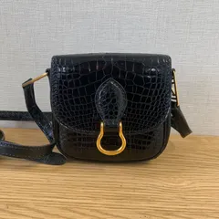 LOUIS VUITTON ルイヴィトン　ミニ　サンクルー　クロコ　レザーショルダーバッグ　黒　ブラック