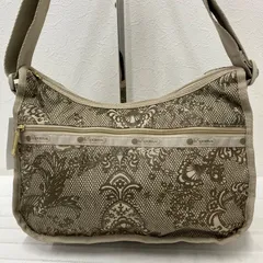 5811　LeSportsac　レスポートサック　ショルダーバッグ　クラシックホーボー　ベージュ　ゴールド　レース柄　レディース　シンプル　カジュアル　軽量
