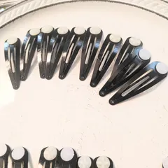 パッチンピン　BLACK　　黒10個　4.5cm