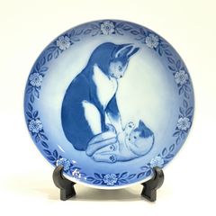 希少 ロイヤルコペンハーゲン イヤープレート 猫 ネコ マザーズデイ