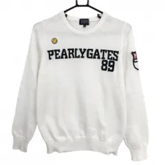 6505【美品】パーリーゲイツ　クルーネックニット　総ロゴ　ニコちゃん　刺繍 2025年最新】パーリーゲイツpearly gates ニコちゃんの人気アイテム