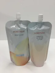 F1870 K BENEFIQUE ベネフィーク リセットクリア N〈ふきとり化粧水〉180ml・エッセンシャル オールインワン ローション〈ローション状保湿液〉150ml 計2点セット