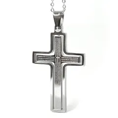 ステンレス ネックレス クロス 十字架 リバーシブル シルバー カラー【ネックレス レディース メンズ SALE セール アクセサリー アクセ】