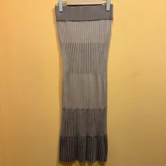 新品未使用 Noble ノーブル ランダムバイカラーリブニットスカート ベージュ 【送料込み】