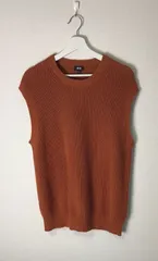 【UNIQLO】Uネックニットベスト サイズL