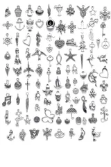 【フォロー割】贈り物 手作り ハンドメイド オーナメント 飾り物 DIY ジュエリー ネックレス/イヤリング/ペンダント飾り 100個セット 工芸品 アクセサリーパーツ チャーム [YFFSFDC]