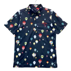 サイズ：L CALLAWAY キャロウェイ  半袖ポロシャツ ボタンダウン 気球柄 ネイビー系 [240101547933] ゴルフウェア メンズ ストスト