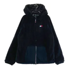 サイズ：L TOMMY HILFIGER GOLF トミー ヒルフィガーゴルフ  フード付リバーシブル ボアジャケット 総柄 ブラック系 [240101562818] ゴルフウェア レディース ストスト