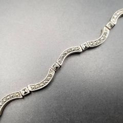 ☆新品未使用 希少 銀925 シルバー マーカサイト ブレスレット 刻印 