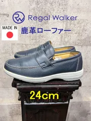 Regal Walker 鹿革 ディアスキン ローファー ネイビー 274W 24cm 日本製 スニーカー リーガル ウォーカー