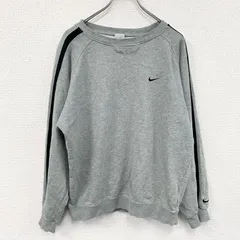 古着 used　00s　NIKE　ナイキ　スウェット/トレーナー　前V　スウッシュ　ヴィンテージ　灰色　グレー　Mサイズ