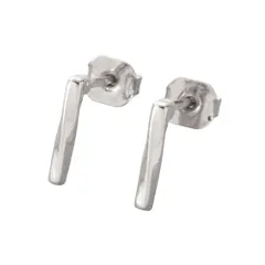 【シルバー×ピアス】[Cream dot. クリームドット公式] ピアス レディース   金属アレルギー ニッケルフリー ワイヤーフィット 見え 挟むだけ メタルバー 縦長 ひねり ツイスト 軽量 小ぶり  