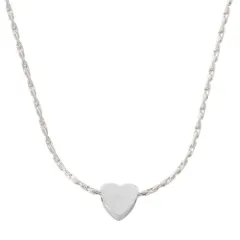 【シルバー×ワンサイズ】[Cream dot. クリームドット公式] ネックレス レディース   ステンレス製 金属アレルギー つけっぱなし サージカルステンレス ショート チェーン ハート ミニ メタル ミックスカラー プチペン  のサムネイル