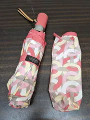 COACH◎折りたたみ傘 ピンク ワンタッチ