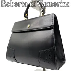 ★【レア】ロベルタ ディ カメリーノ　レザー　ハンドバッグ　ショルダーバッグ　肩掛け　2way 黒