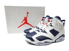 27.5cm【未使用黒タグ付】NIKE ナイキ AIR JORDAN 6 RETRO オリンピック 2024 スニーカー CT8529-164 ホワイト ネイビー メンズ US9.5