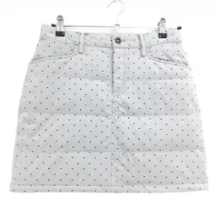 【美品】アディダス ダウンスカート ライトグレー×黒 ドット柄  レディース S/P ゴルフウェア adidas