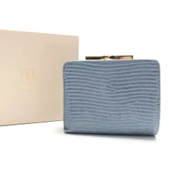 rm) TOPKAPI トプカピ リザード 2つ折り 財布 ウォレット がま口 レザー ブルー系色 ※中古のサムネイル