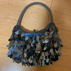 ビーズ装飾 ブラック パーティーバッグ