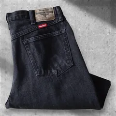 ■古着 Wrangler ラングラー ブラックジーンズ デニムパンツ RELAXED FIT 黒 W36L29【L5273】