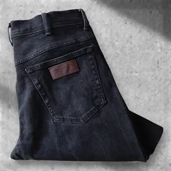 ■古着 Wrangler ラングラー ブラックジーンズ デニムパンツ TEXAS 黒 実寸W34L30【L5277】