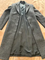 ヘルノHernoレディースチェスターコートイタリア製アウター冬服グレー灰ウール毛女性用婦人服美品グレイ 秋冬 ロングコート