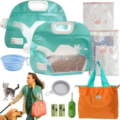 3world ペット 災害 避難 防災グッズ 10点セット (バッグ付（オレンジ）,  S)