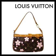 SU【LOUIS VUITTON】ポシェットアクセソワール モノグラム チェリーブロッサム M92006 アクセサリーポーチ ハンドバッグ ブラウン/茶 ルイ ヴィトン (SU-216)