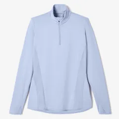 訳あり　デカトロン　KALENJI(カレンジ) ランニング 長袖シャツ DRY+ ZIP レディース　ライトブルー　XSサイズ　タグ破れ　汚れあり