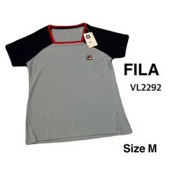 【新品タグ付き】 FILA フィラ ゲームシャツ 吸水速乾 UVカット VL2292 水色 レディース 刺繍ロゴ テニス スポーツ  ポリエステル100%