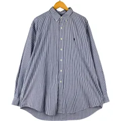 古着 ラルフローレン Ralph Lauren BLAKE 長袖 ボタンダウンストライプシャツ メンズXL相当/eaa600212