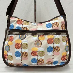 6249 LeSportsac レスポートサック　クラシックホーボー　ショルダーバッグ　クロスボディ　肩がけ　斜めがけ　ナイロン　ベージュ系　茶　総柄　マルチカラー