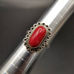 k*n様 ALZUNI インディアンジュエリーリング　レッドコーラル ALZUNI インディアンジュエリーリング レッドコーラル - メルカリ