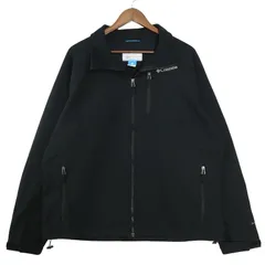 大きいサイズ メンズUS-XLサイズ コロンビア Columbia ソフトシェルジャケット WM6645 OMNI-SHIELD 胸囲約134cm ブラック系 jc-0313 古着 アメカジ