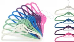 連結フック付き滑り止めハンバー　5色40本　360度回転省スペース