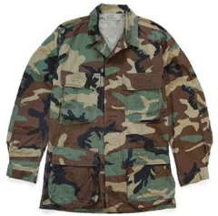 90s 米軍 U.S.ARMY ウッドランドカモ BDU ジャケット XS-R★オールド ビンテージ ミリタリー コンバット カバーオール リップストップ
