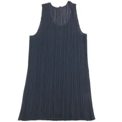 美品✨ プリーツプリーズ　イッセイミヤケ　タンクトップ　ノースリーブ　総プリーツ Pleats Please Issey Miyake プリーツ タンクトップ | グレー