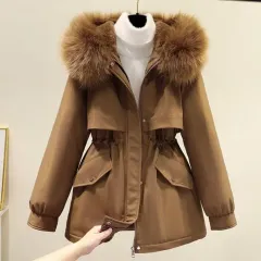 新品) レディース オーバーサイズ ファー マウンテンパーカー ダウン