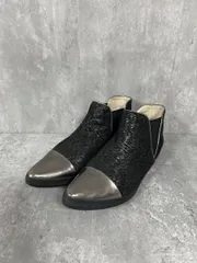 cava cava サヴァサヴァ メタリック サイドゴア ブーツ size24ｃｍ/黒 ■■ レディース