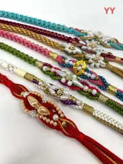 振袖用帯締め 飾り付き 7本おまとめ出品 正絹 新品未使用品 YY