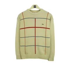 18954 ラコステ ニットTシャツ 長袖Tシャツ 95 メンズ カジュアル Tシャツ ブランド古着