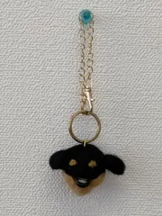 HAT6-032　羊毛フェルト　チャーム　ダックスフント　犬　動物　キーホルダー　マスコット　オーナメント