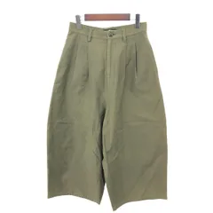 JUNYA WATANABE ジュンヤワタナベ コムデギャルソン タックデザインワイドパンツ サイズ:S  JA-P018/AD2017   カーキ レディース / 241005007074